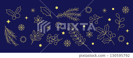 2025年聖誕節_簡約線條聖誕主題 130595792