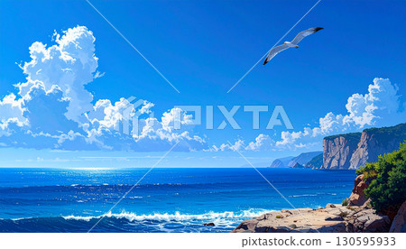 Midsummer sea and sky Midsummer sea and sky 130595933