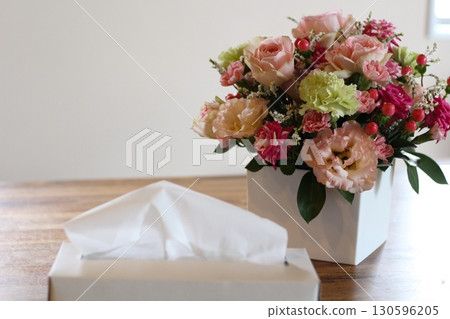 紙巾插花，花束，華麗的花束 130596205