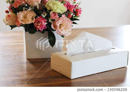 紙巾插花，花束，華麗的花束 130596209