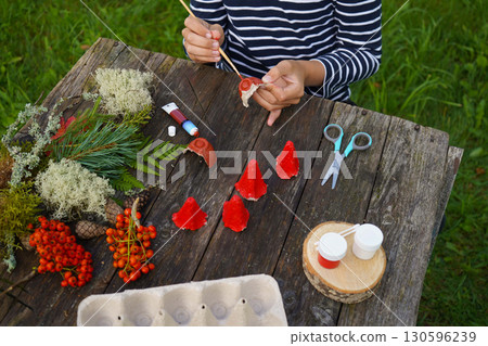 Childhood fantasy-inspired crafts made from waste paper and natural materials. Childhood fantasy-inspired crafts made from waste paper and natural materials. 130596239