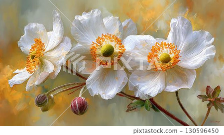 white flowers of apple tree branch 130596450