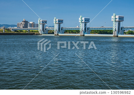 Yodogawa Weir Osaka City 130596982