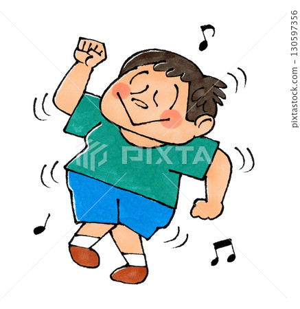 一個男孩跳舞 130597356