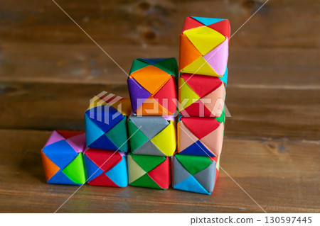 Colorful step-up image, 4 steps Colorful step-up image, 4 steps 130597445