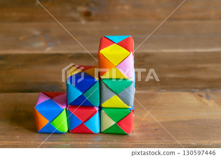 Colorful step-up image, 3 steps 130597446