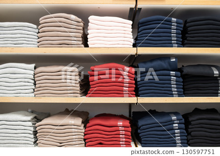 Lots of clothes on display Lots of clothes on display 130597751