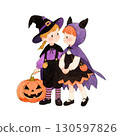 Halloween illustrations of children | Pumpkins, costumes, trick or treat 130597826