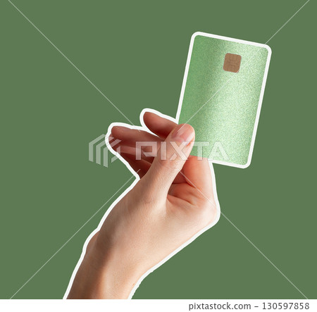 Card gripped in hand reveals efficient money flow, protected transactions, and cashback advantages.. 130597858
