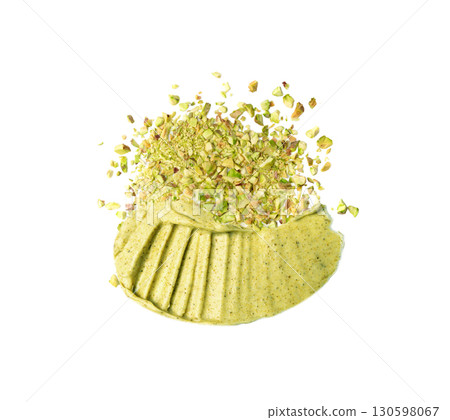 Green pistachio body scrub texture smear Green pistachio body scrub texture smear 130598067