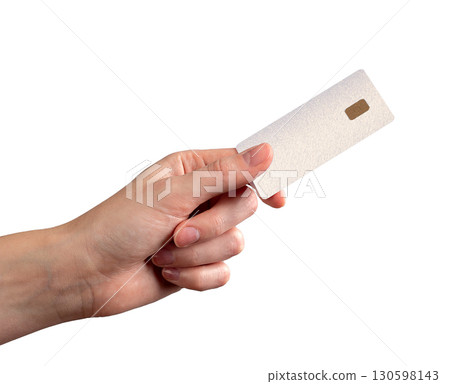 Economic concept. Arm holding card, finance in motion, chip, cashback, revenue, security, buy Economic concept. Arm holding card, finance in motion, chip, cashback, revenue, security, buy 130598143