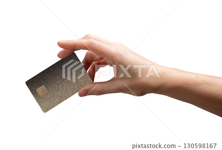 Isolated card action. Hand grab with chip design, closeup money deal, debt, profit, earning, credit, Isolated card action. Hand grab with chip design, closeup money deal, debt, profit, earning, credit, 130598167