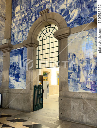 Porto Portugal May 20 2025 Sao Bento station interior in Porto, Portugal. Historic public transport 130598232