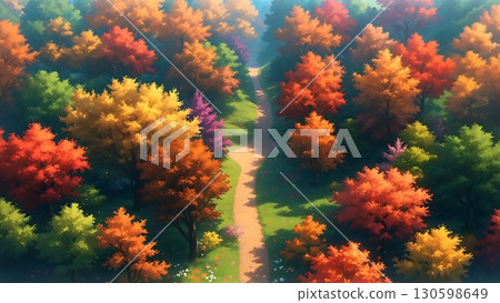 在森林裡的路徑 130598649