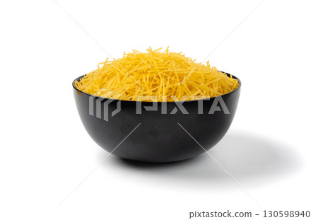 Raw vermicelli, gold soup pasta, small scattered homemade noodles, thin macaroni Raw vermicelli, gold soup pasta, small scattered homemade noodles, thin macaroni 130598940