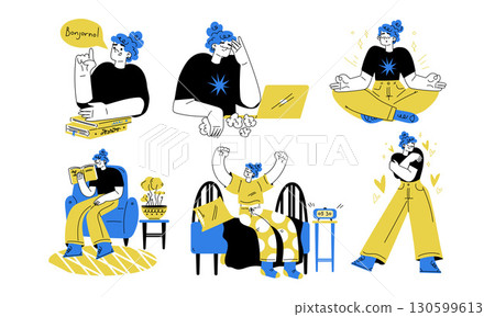 Illustrated Representation of Creative Work and Leisure Activities for Everyone to Enjoy Illustrated Representation of Creative Work and Leisure Activities for Everyone to Enjoy 130599613