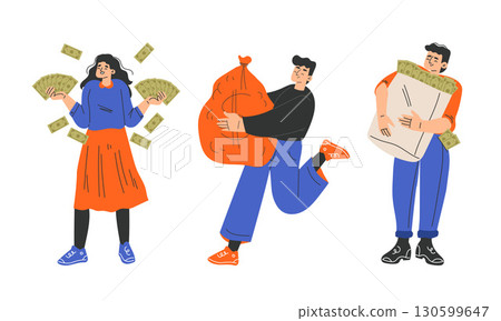 Creative and Imaginative Illustrations Representing Wealth, Opportunity, and Success 130599647