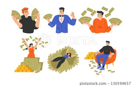 Wealth and Success Beautiful Illustrations Representing Financial Prosperity and Abundance Wealth and Success Beautiful Illustrations Representing Financial Prosperity and Abundance 130599657