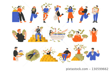 A Vibrant and Diverse Array of Characters Coming Together to Celebrate Wealth and Prosperity A Vibrant and Diverse Array of Characters Coming Together to Celebrate Wealth and Prosperity 130599662