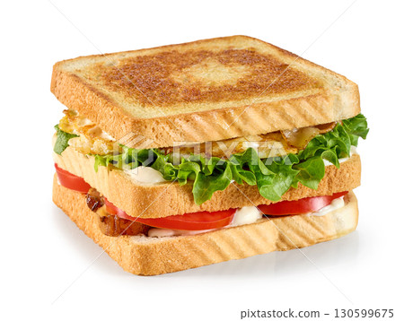 club sandwich isolated on white 130599675