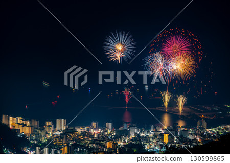 [靜岡縣]熱海的百萬夜景和海上煙火 130599865