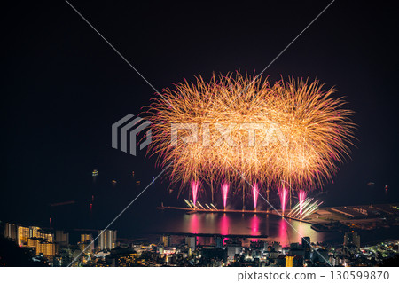 [靜岡縣]熱海的百萬夜景和海上煙火 130599870