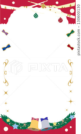 垂直的聖誕框架背景插圖素材 130600130