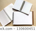 Three types of sketchbooks and notebooks 130600451