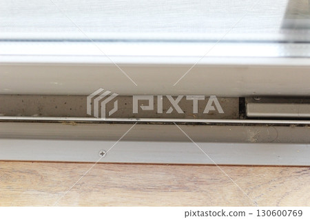 Dust, dirt, accumulated dirt on window sashes 130600769