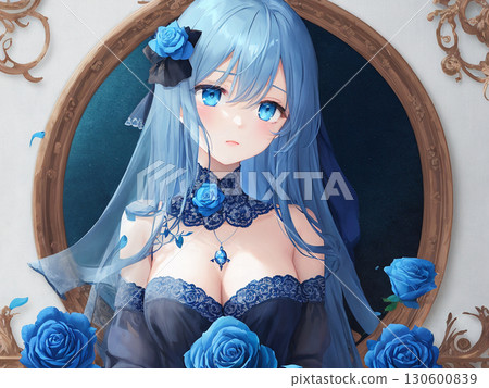 girl in blue dress girl in blue dress 130600839