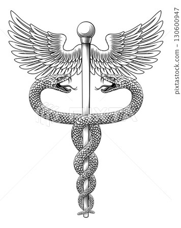 Caduceus Medical Asclepius Rod Doctor Symbol Icon 130600947