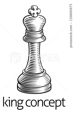 King Concept Chess Piece Icon King Concept Chess Piece Icon 130600975