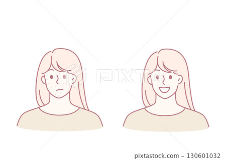 Skin problem and health concept. Skin problem and health concept. 130601032