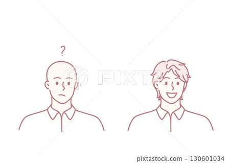 Hair loss and baldness concept. 130601034