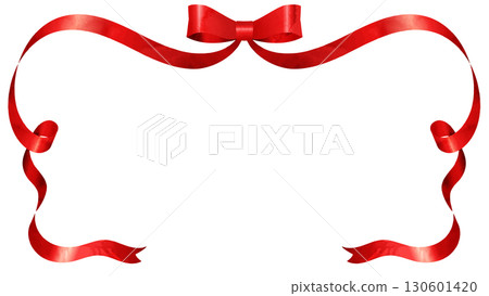典雅的水彩畫框架背景與絲帶 典雅的水彩畫框架背景與絲帶 130601420