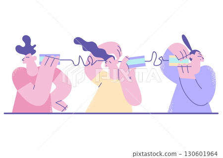 Problems in communication between people concept Problems in communication between people concept 130601964