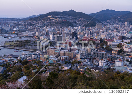 Nagasaki Prefecture: Night view of Mount Nabekanmuri in Nagasaki City, one of Japan's three greatest night views 130602227