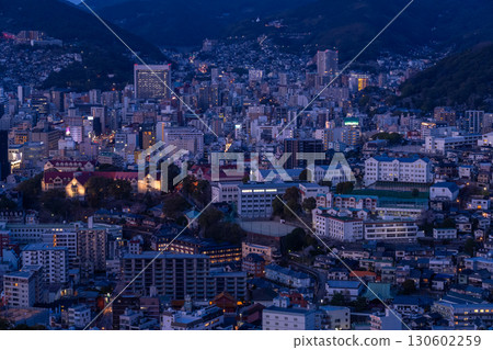 Nagasaki Prefecture: Night view of Mount Nabekanmuri in Nagasaki City, one of Japan's three greatest night views 130602259