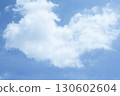 Blue sky and white heart-shaped clouds 130602604