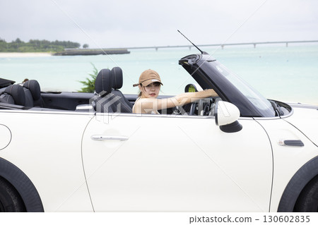 Cute woman driving 130602835