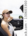 Cute woman in the passenger seat 130603360
