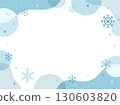 Winter Snowflake Fluid Shape Blue Light Blue Background Frame 4:3 Size 130603820