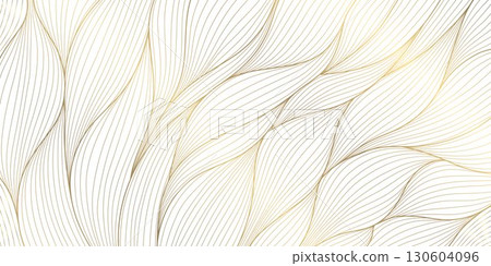 Elegant vector illustration, golden floral patterns, abstract leaves, geometric ornaments, modern yet vintage botanical design. The background is perfect for premium wallpapers, cards, banners, print. Elegant vector illustration, golden floral patterns, abstract leaves, geometric ornaments, modern yet vintage botanical design. The background is perfect for premium wallpapers, cards, banners, print. 130604096