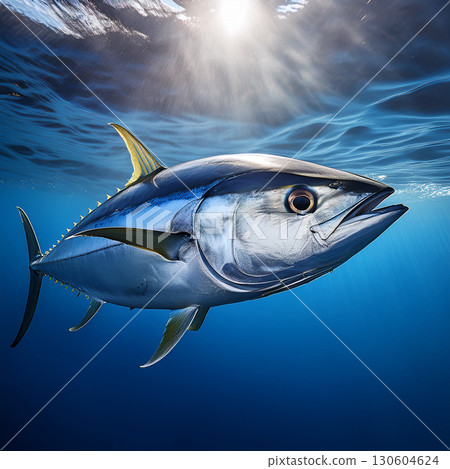 Tuna swimming in the sea 130604624