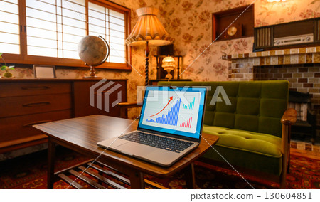 Working in a retro room 130604851