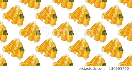 Seamless Yellow Winter Jacket Pattern Seamless Yellow Winter Jacket Pattern 130605790