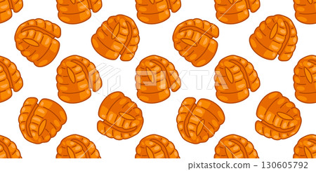 Seamless Orange Puffer Vest Pattern 130605792