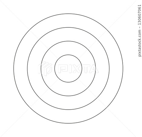 Polar grid of 3 concentric circles. Circle diagram divided on three equal segments. Blank polar graph paper. Wheel of life or habits tracker. Vector illustration. Polar grid of 3 concentric circles. Circle diagram divided on three equal segments. Blank polar graph paper. Wheel of life or habits tracker. Vector illustration. 130607061