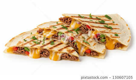 Grilled Beef Quesadilla Stack with Fresh Vegetables Grilled Beef Quesadilla Stack with Fresh Vegetables 130607105