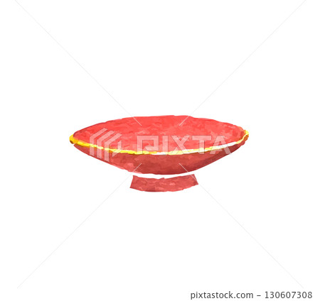 Illustration material: Lacquered sake cup 130607308